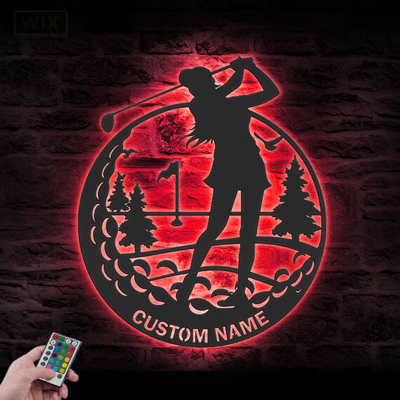 Golf LED Metal Sign