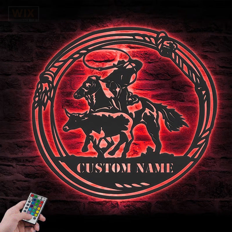 Horse LED Metal Sign