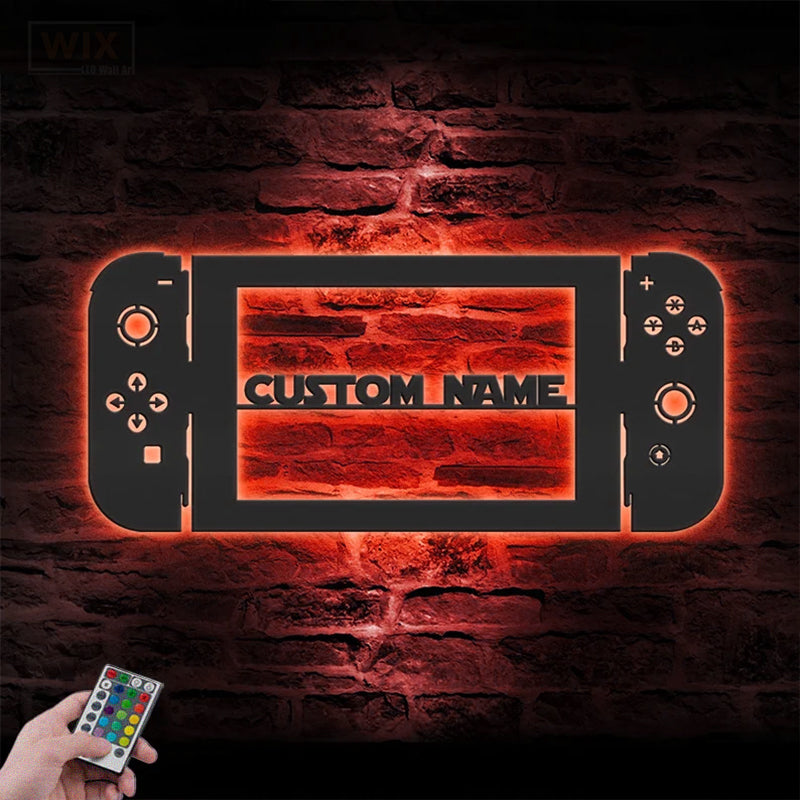 Gamer Zone LED Metal Sign