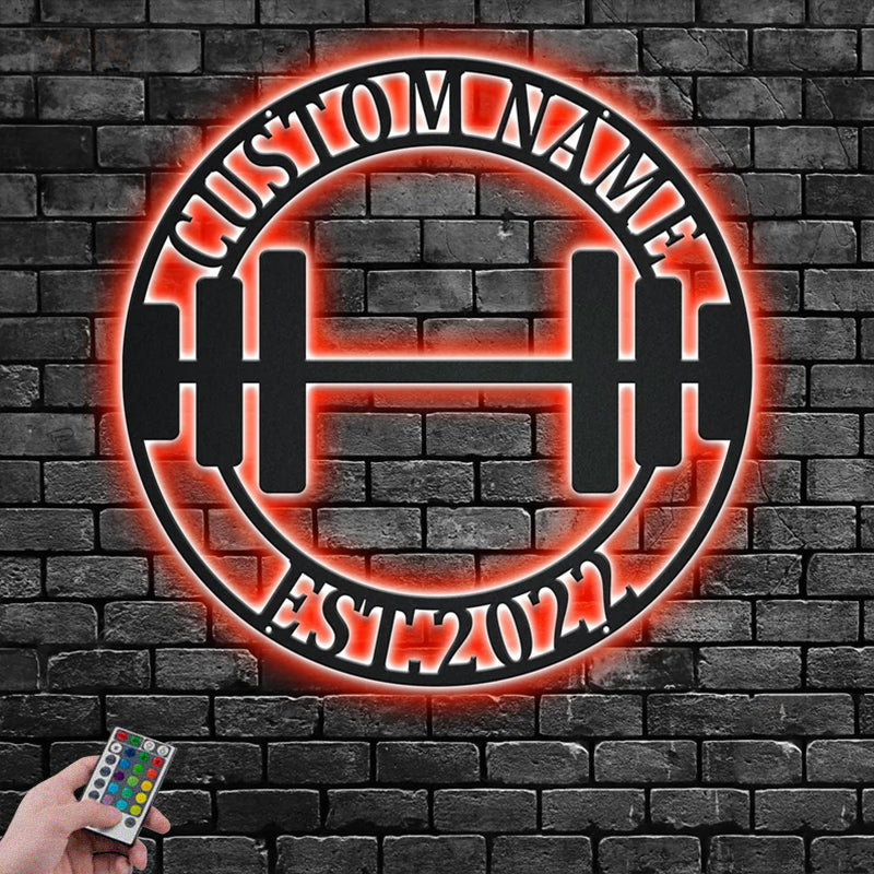 Gym LED Metal Sign