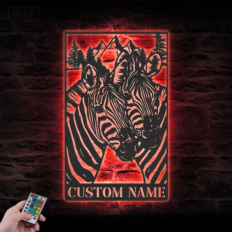 Horse LED Metal Sign
