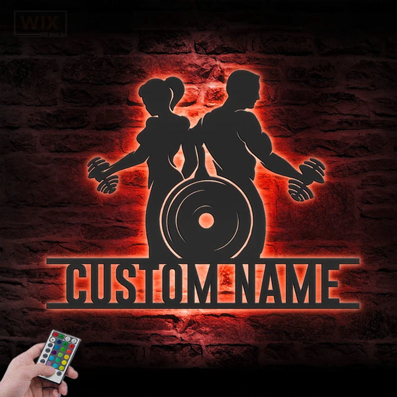 Gym LED Metal Sign - Wix Decor