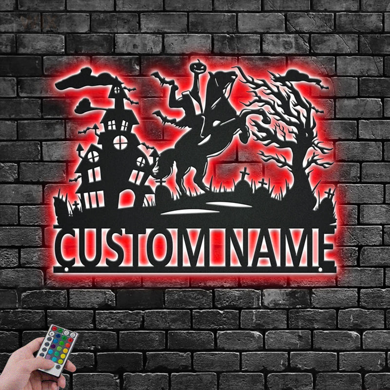 Horse LED Metal Sign