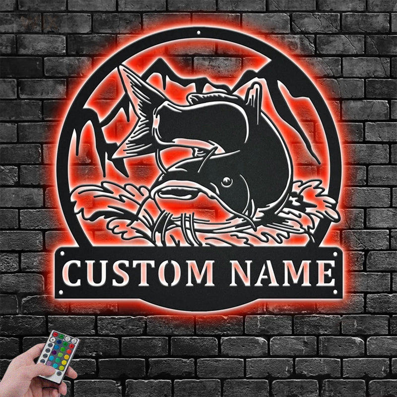 Fishing LED Metal Sign - Wix Decor