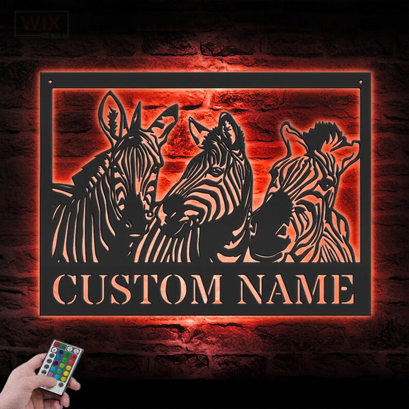 Horse LED Metal Sign