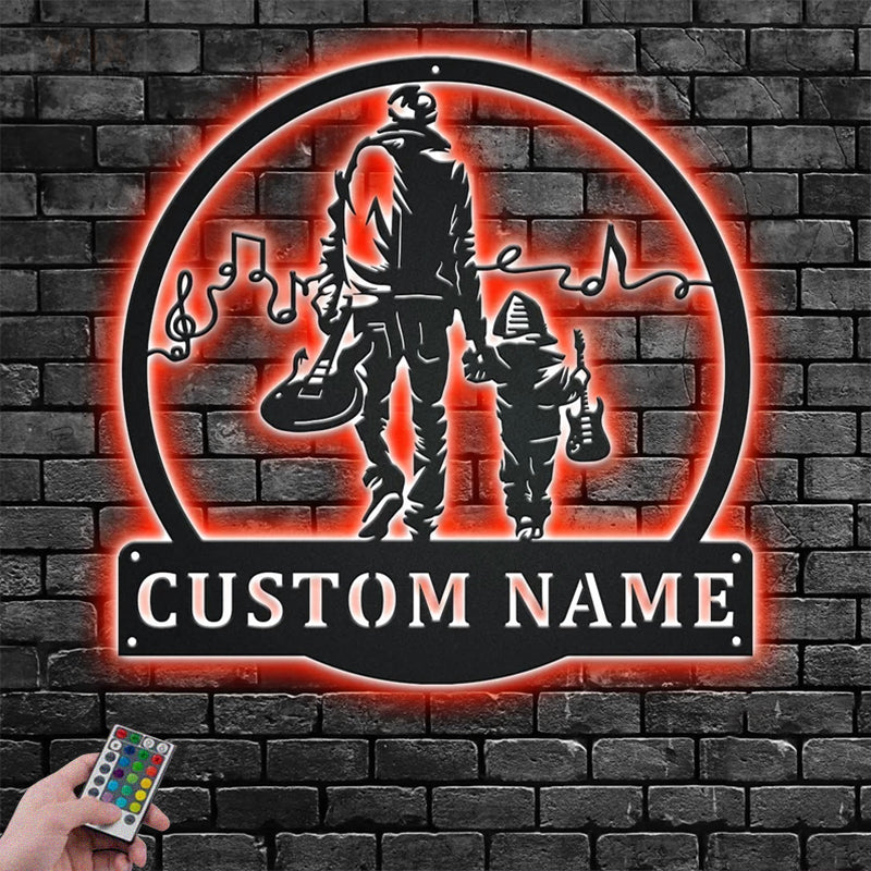 Guitar LED Metal Sign - Wix Decor