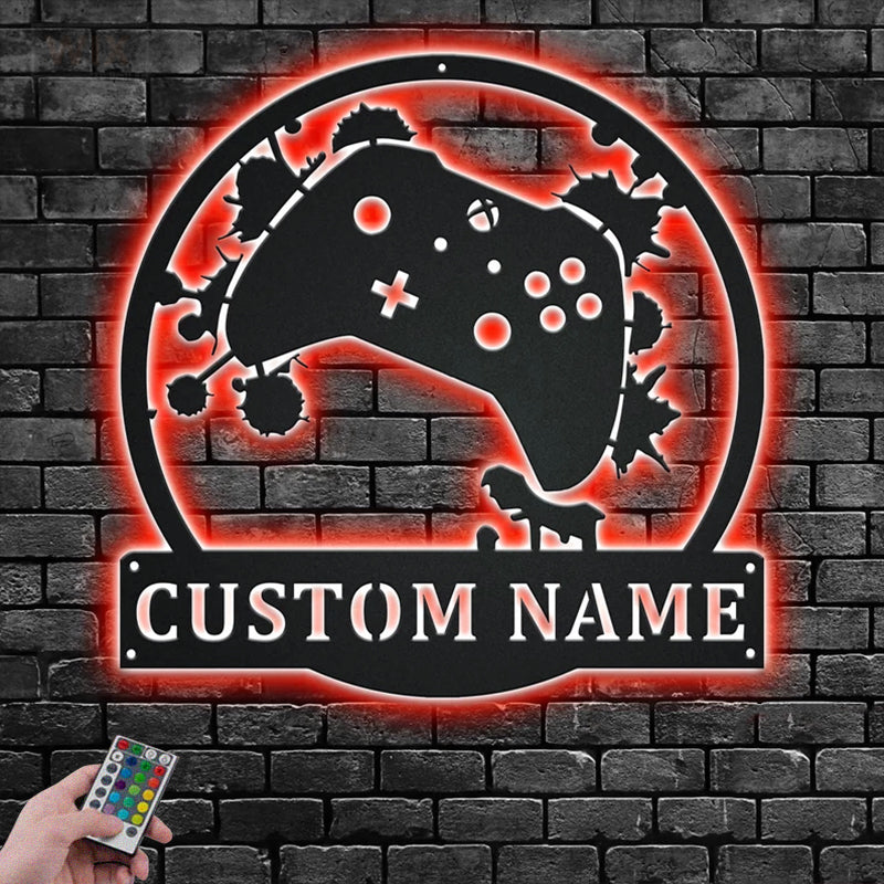 Gamer Zone LED Metal Sign