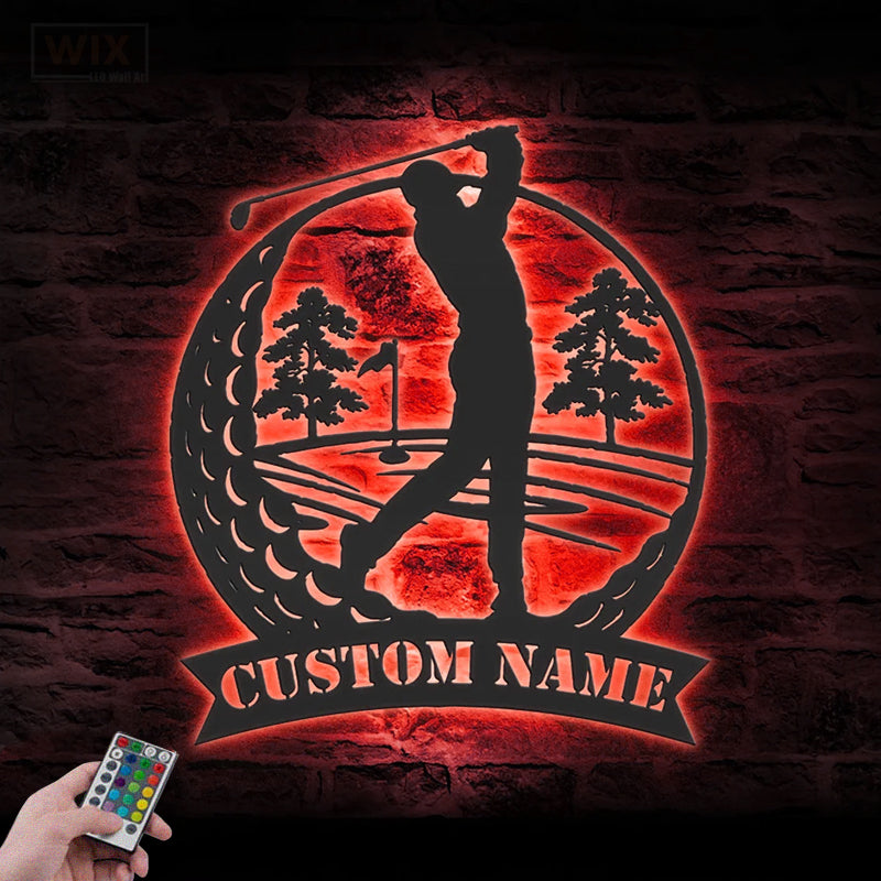 Golf LED Metal Sign - Wix Decor
