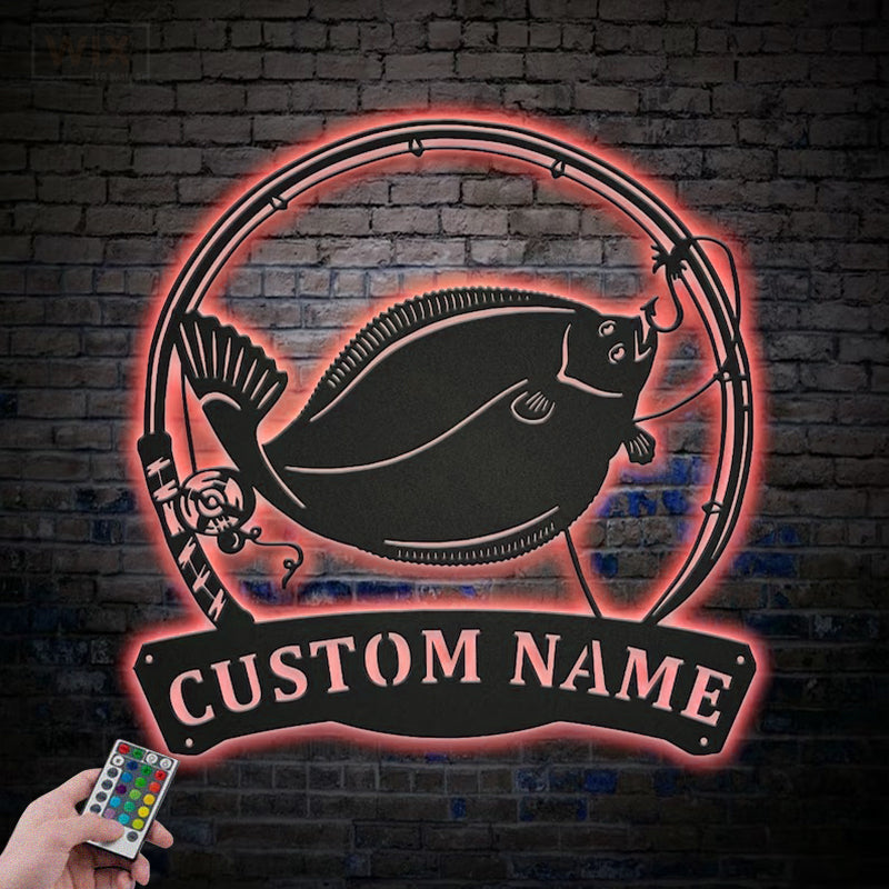 Fishing LED Metal Sign - Wix Decor