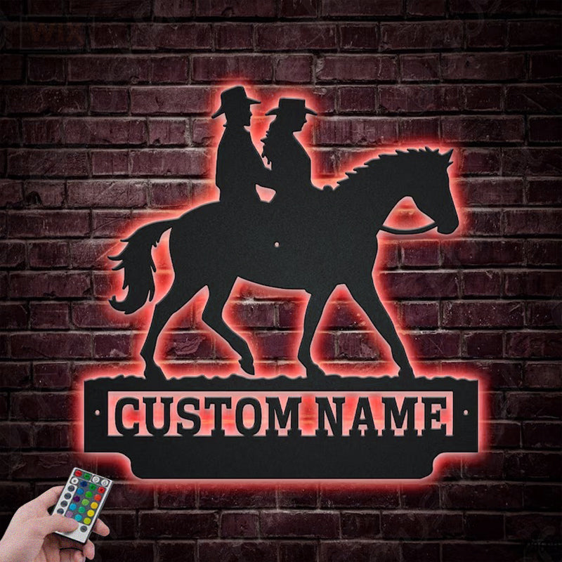 Horse LED Metal Sign - Wix Decor
