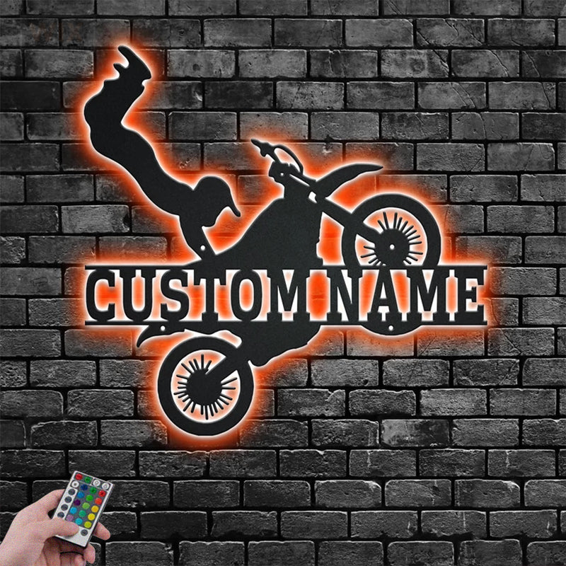 Mountain Bike LED Metal Sign - Wix Decor