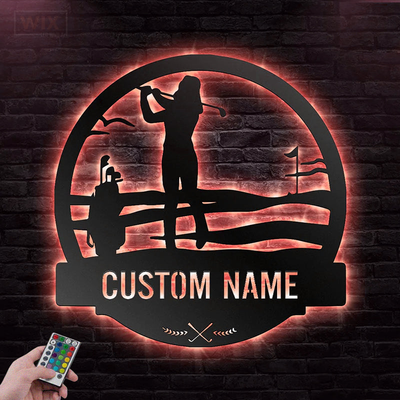 Golf LED Metal Sign