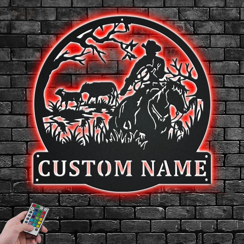 Horse LED Metal Sign - Wix Decor
