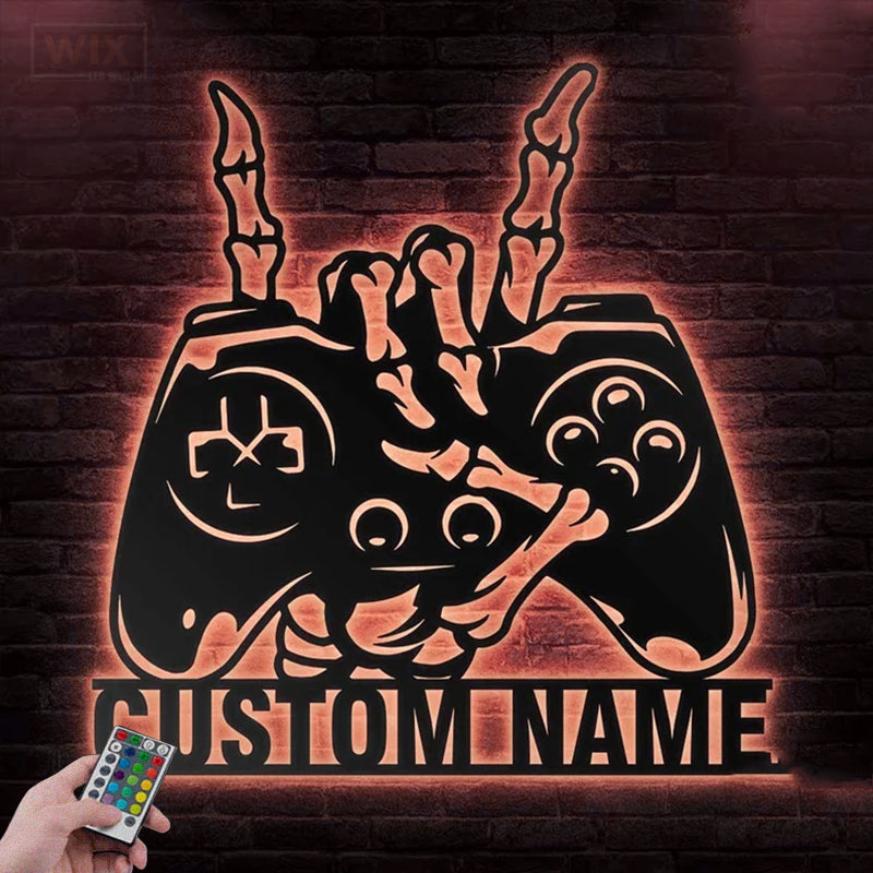 Gamer Zone LED Metal Sign