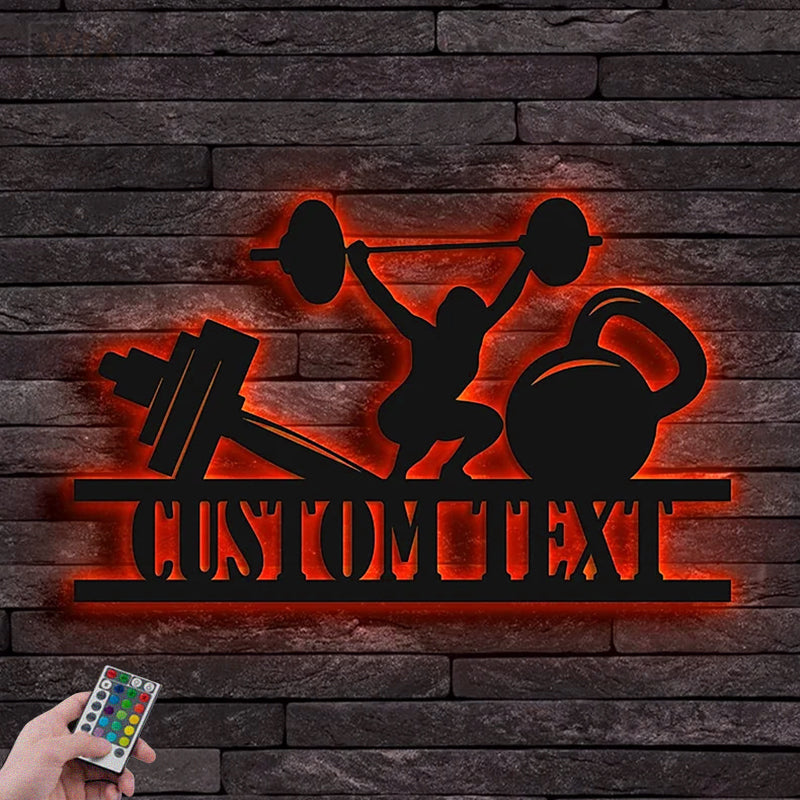 Gym LED Metal Sign