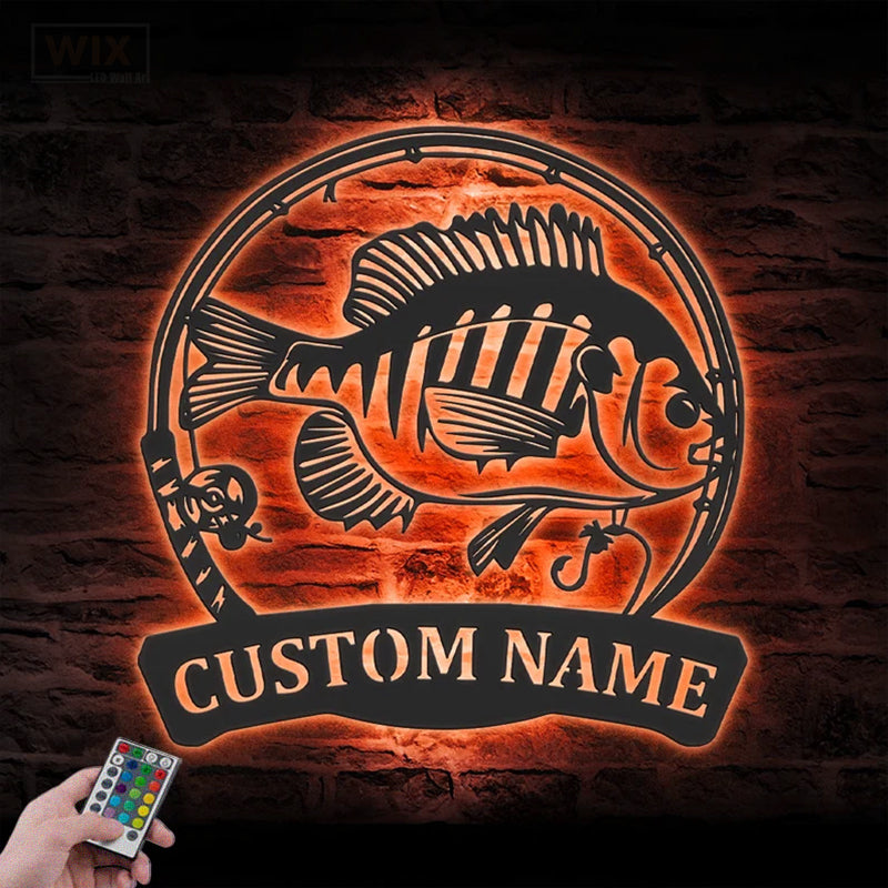 Fishing LED Metal Sign - Wix Decor