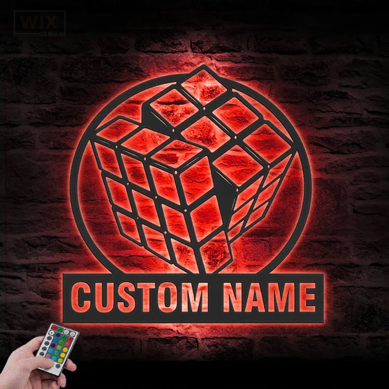 Gamer Zone LED Metal Sign - Wix Decor