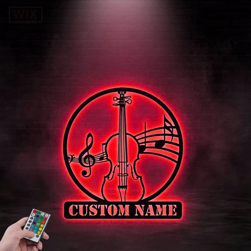 Guitar LED Metal Sign - Wix Decor