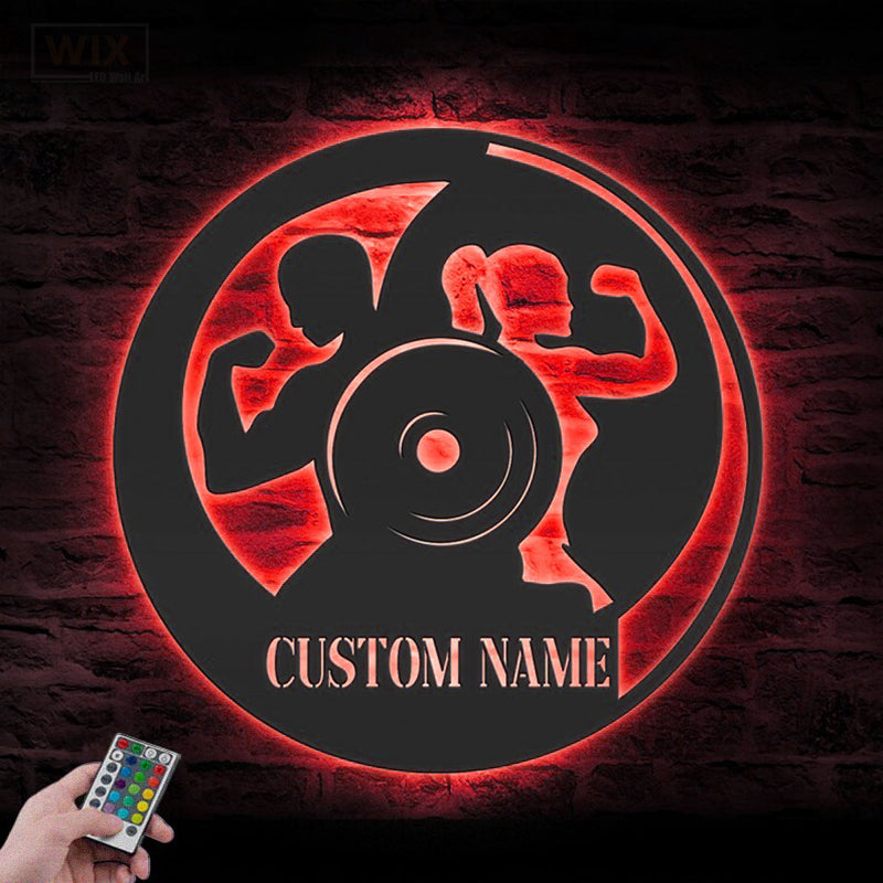Gym LED Metal Sign