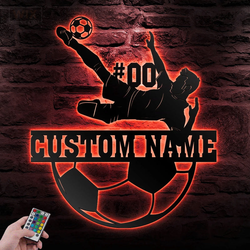 Soccer LED Metal Sign - Wix Decor