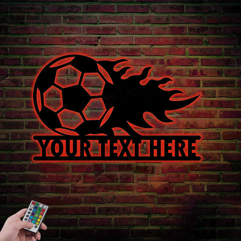Soccer LED Metal Sign - Wix Decor