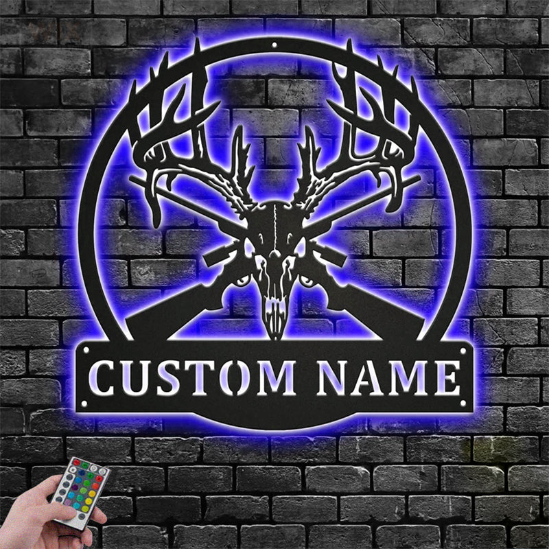 Skull LED Metal Sign