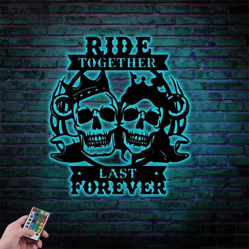 Skull LED Metal Sign - Wix Decor