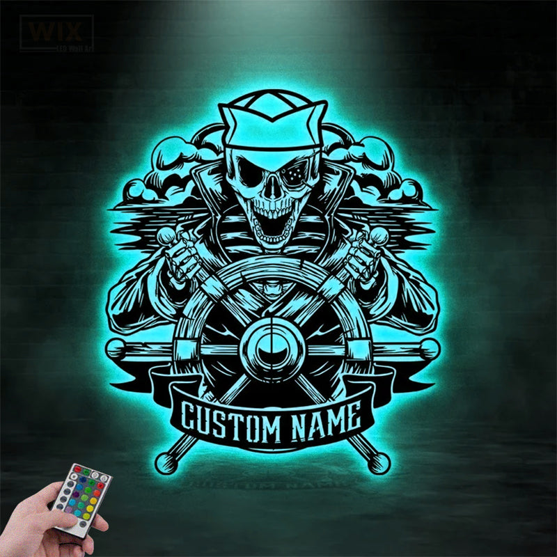 Skull LED Metal Sign - Wix Decor