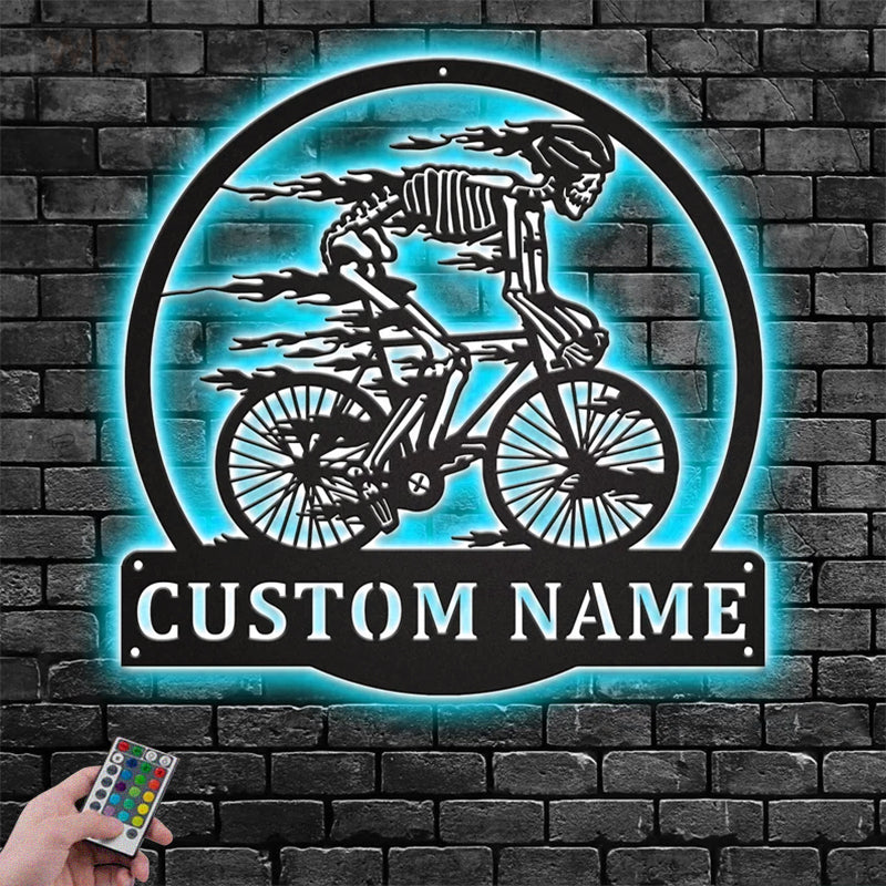 Skull LED Metal Sign
