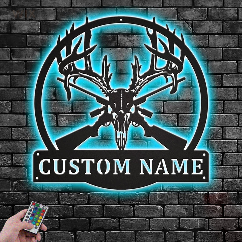 Skull LED Metal Sign