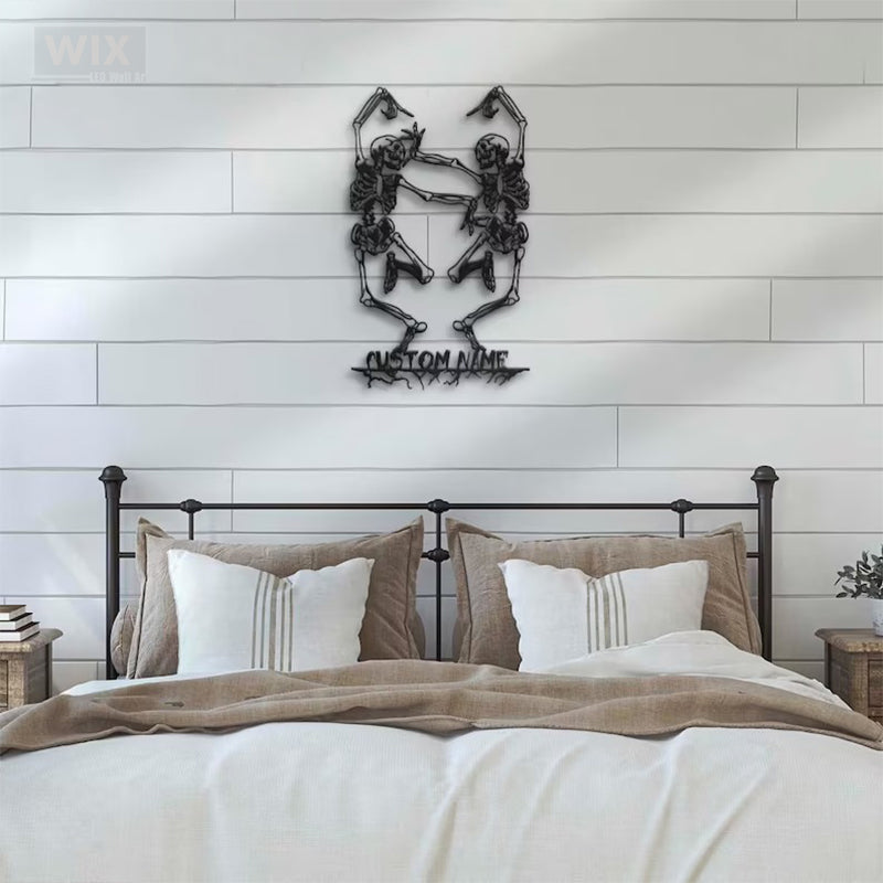 Skull LED Metal Sign