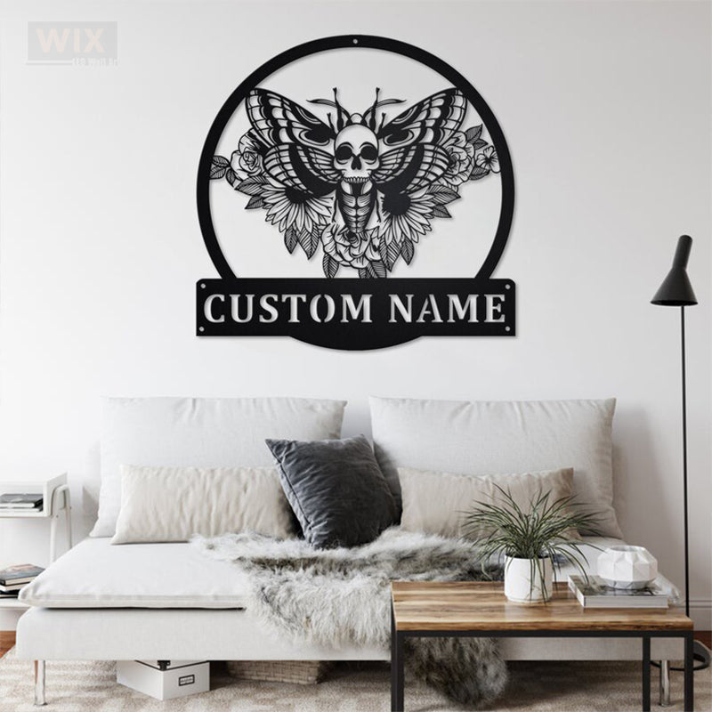 Skull LED Metal Sign
