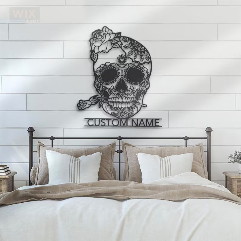 Skull LED Metal Sign - Wix Decor