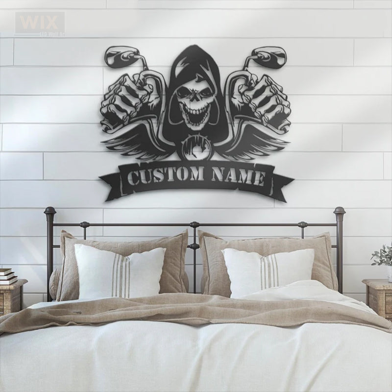 Skull LED Metal Sign - Wix Decor