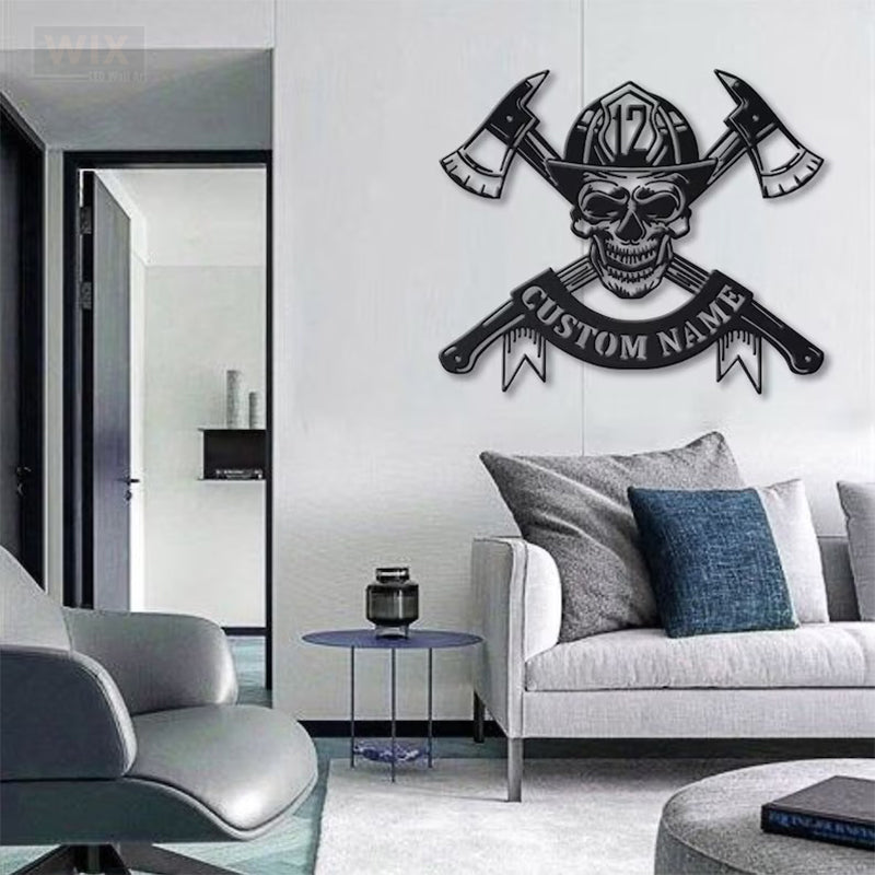 Skull LED Metal Sign