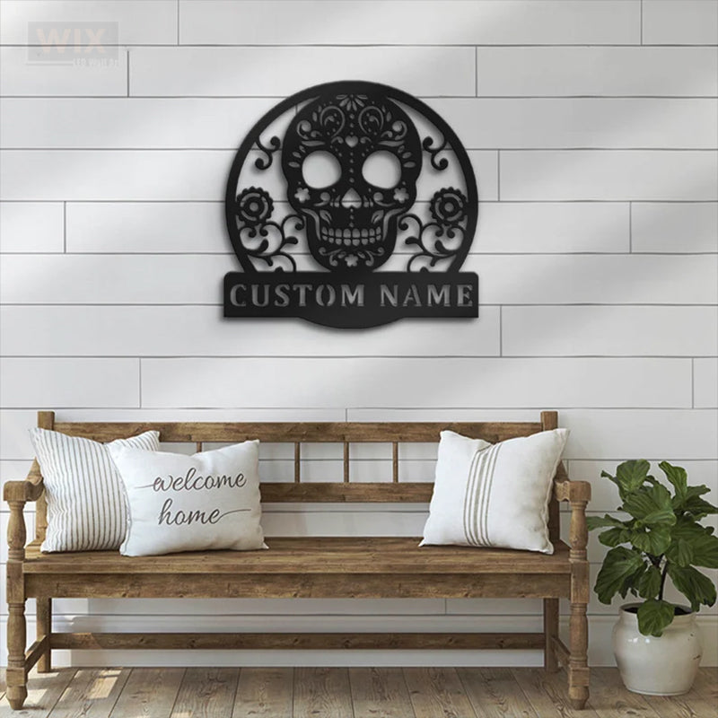 Skull LED Metal Sign - Wix Decor