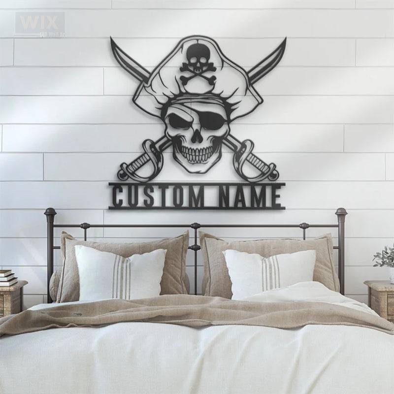 Skull LED Metal Sign