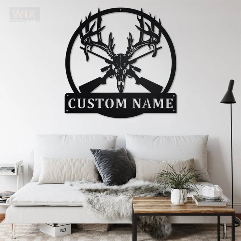 Skull LED Metal Sign