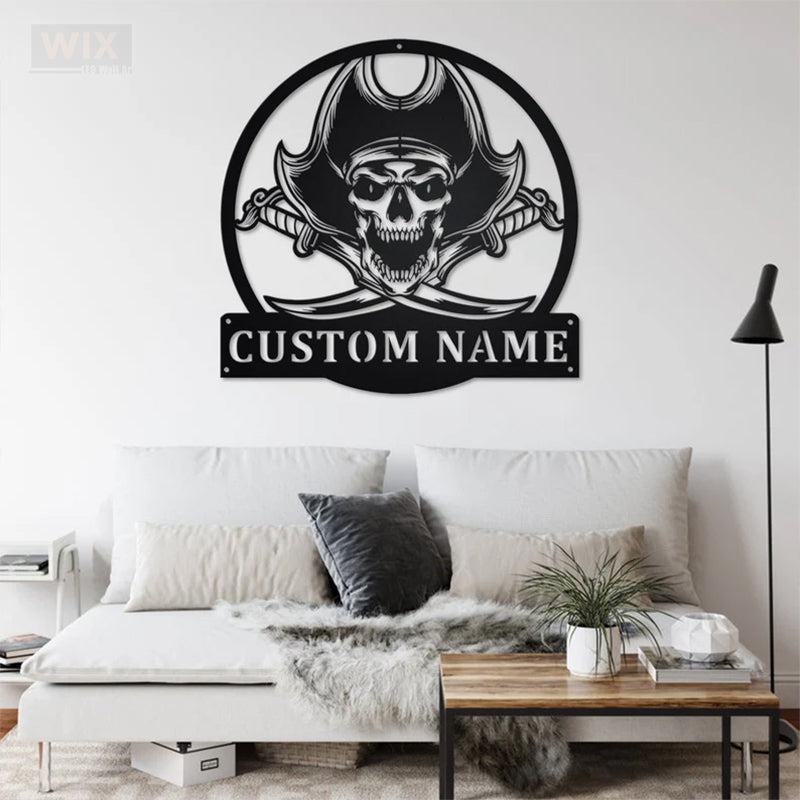 Skull LED Metal Sign