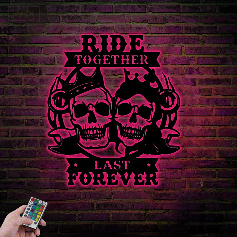 Skull LED Metal Sign - Wix Decor