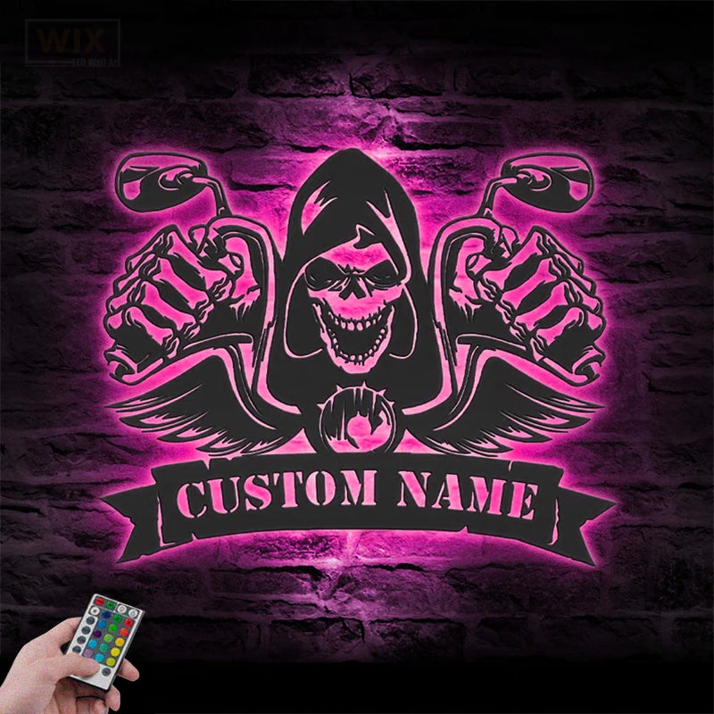 Skull LED Metal Sign - Wix Decor