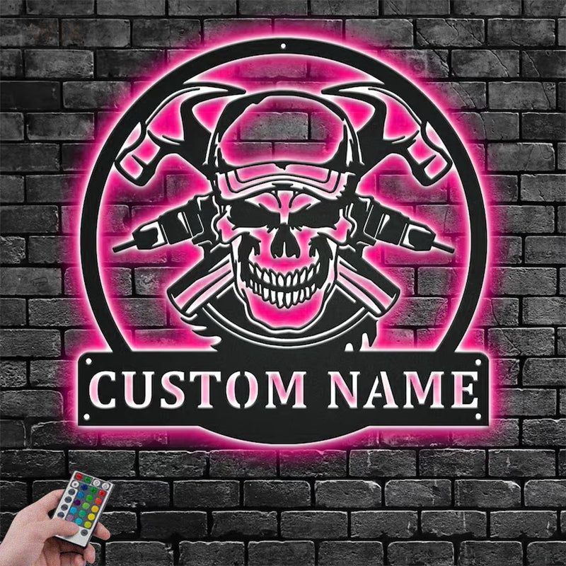 Skull LED Metal Sign - Wix Decor