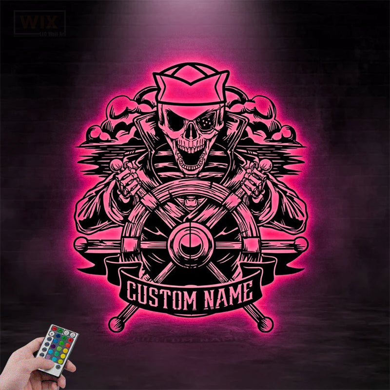 Skull LED Metal Sign - Wix Decor