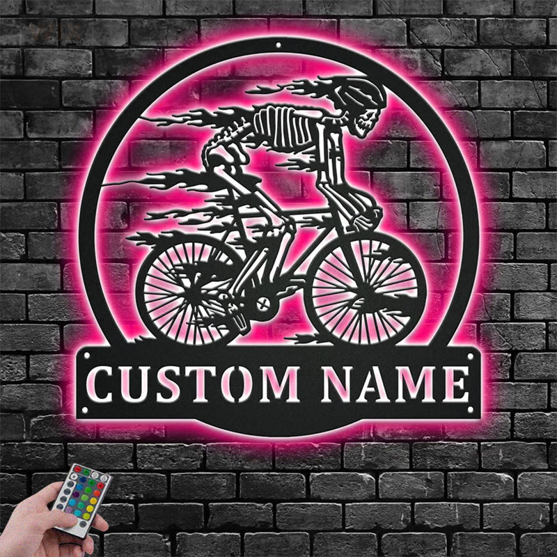 Skull LED Metal Sign