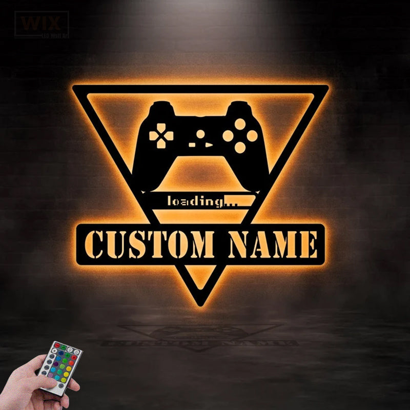 Gamer Zone LED Metal Sign