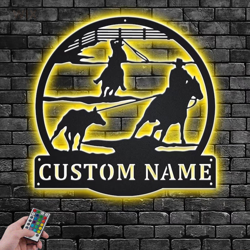 Horse LED Metal Sign