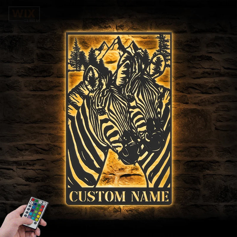 Horse LED Metal Sign