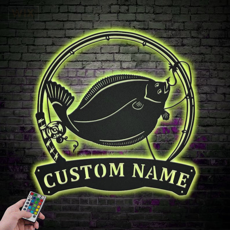 Fishing LED Metal Sign - Wix Decor