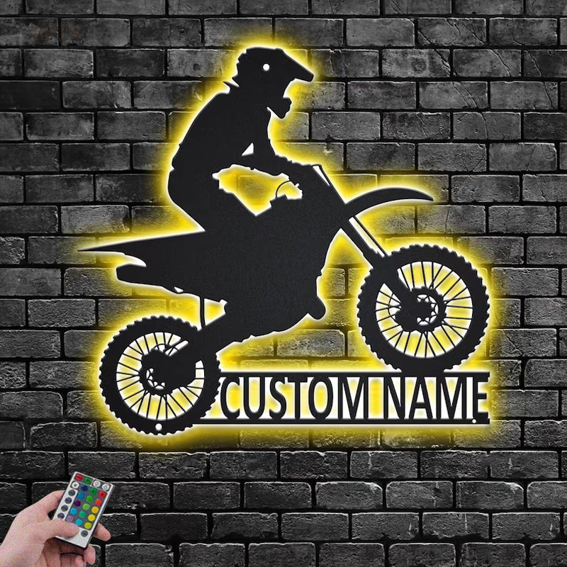 Mountain Bike LED Metal Sign - Wix Decor