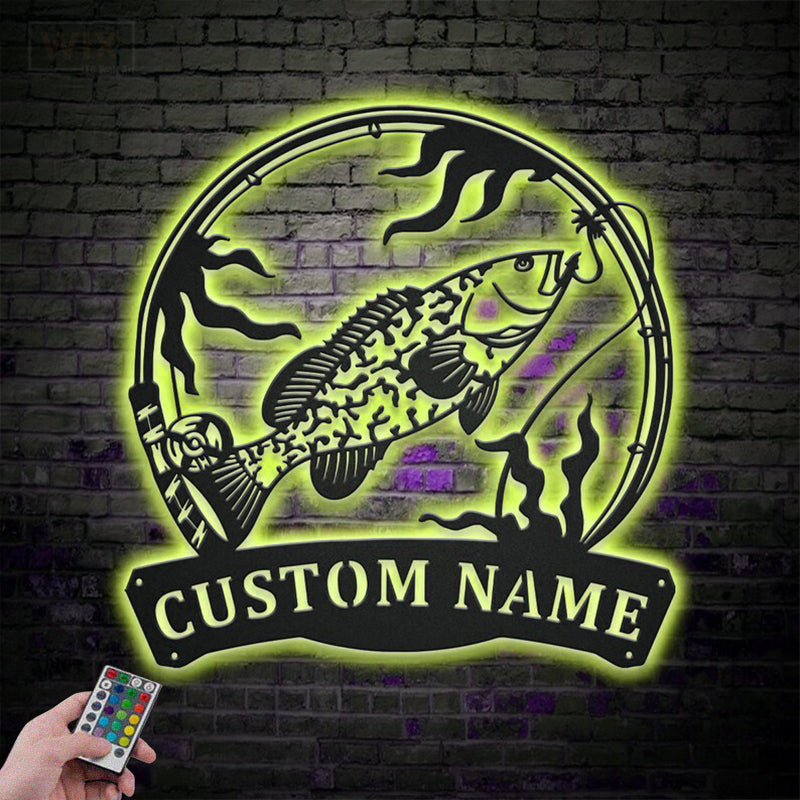Fishing LED Metal Sign - Wix Decor